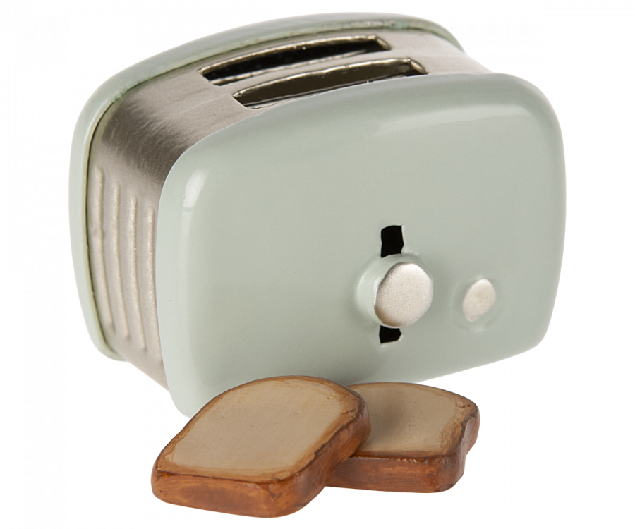 Maileg Toaster with Toast for Mice, Mint