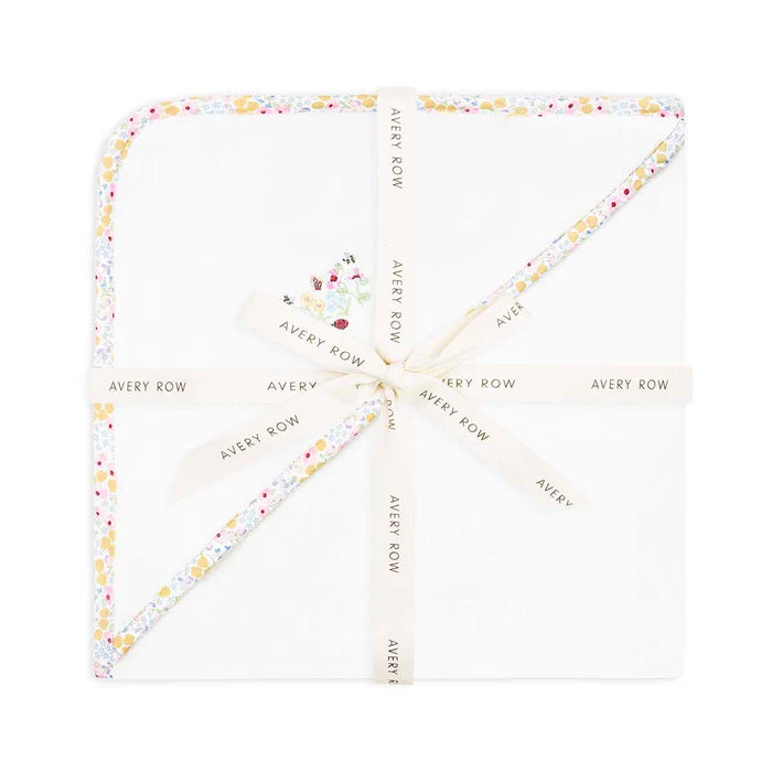 Avery Row Hooded Baby Towel Wildflower Garden
