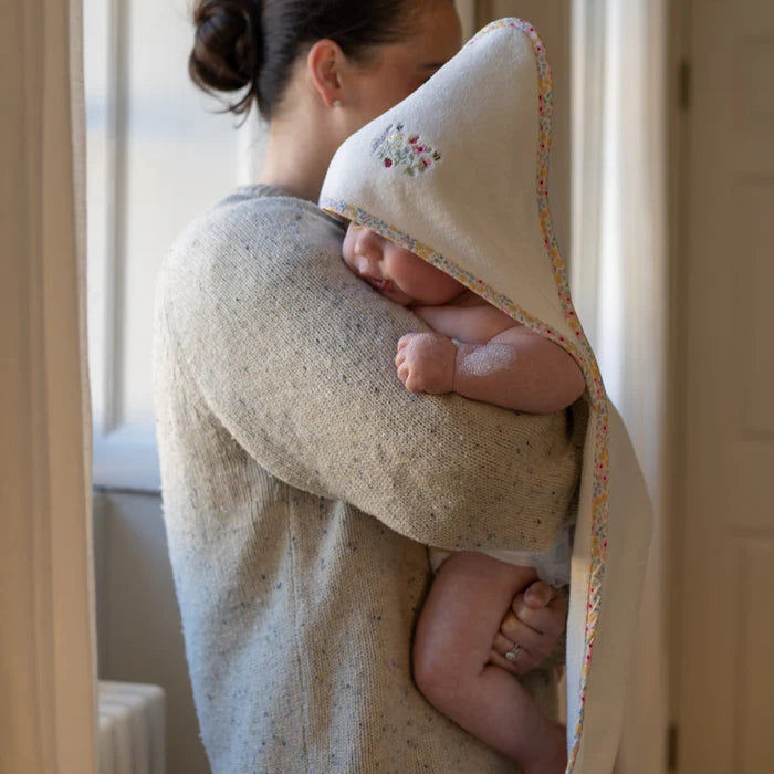 Avery Row Hooded Baby Towel Wildflower Garden
