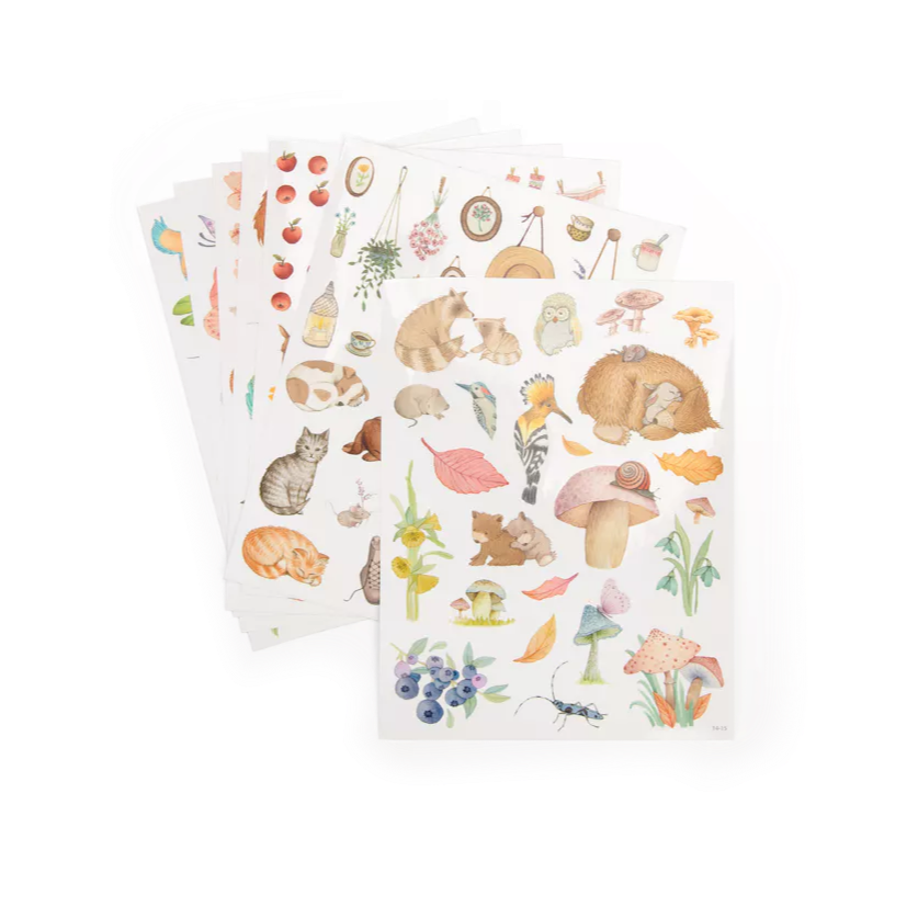 Moulin Roty Colouring Book and Stickers, Les Rosalies