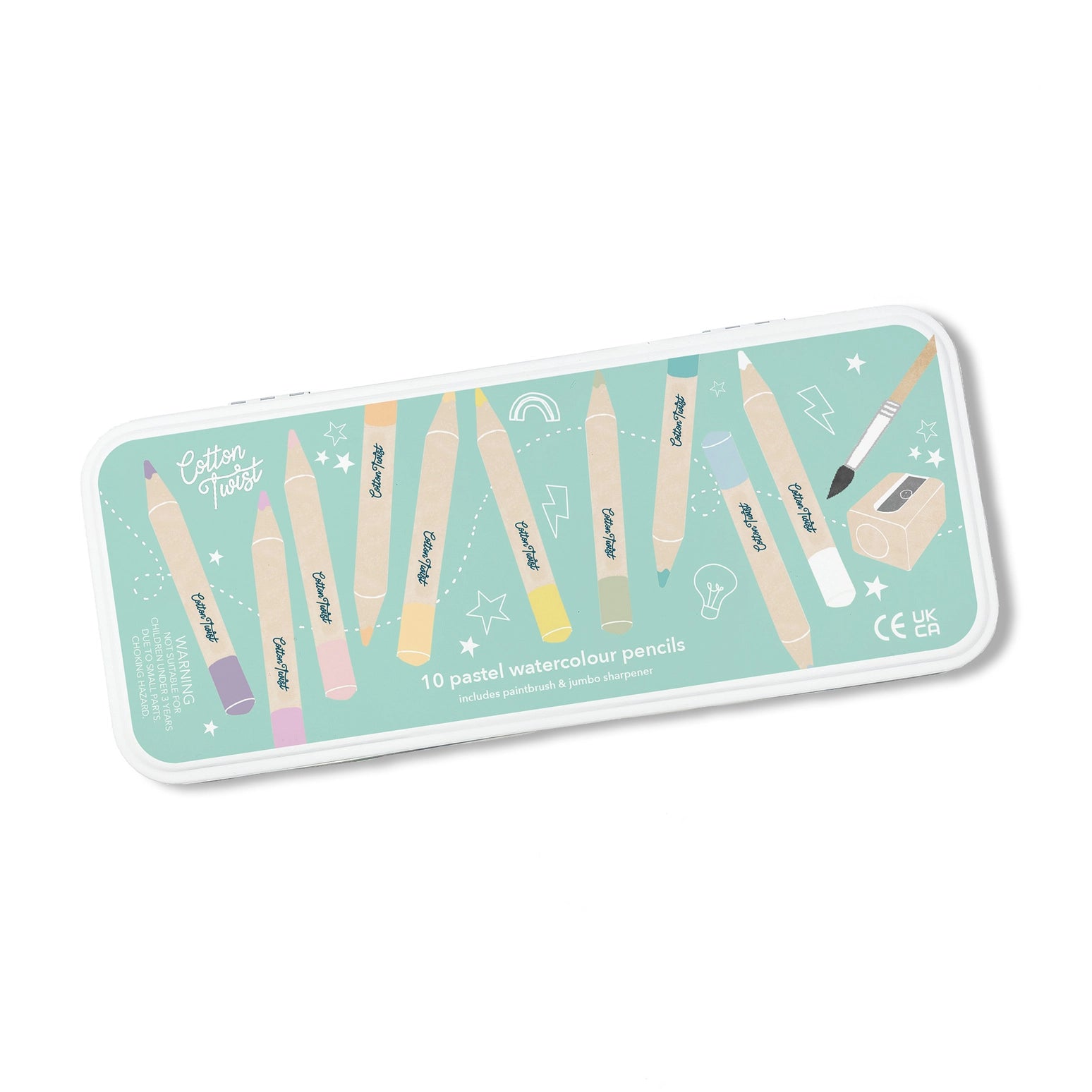 Cotton Twist Jumbo Watercolour Pencil Set, Pastel Mix