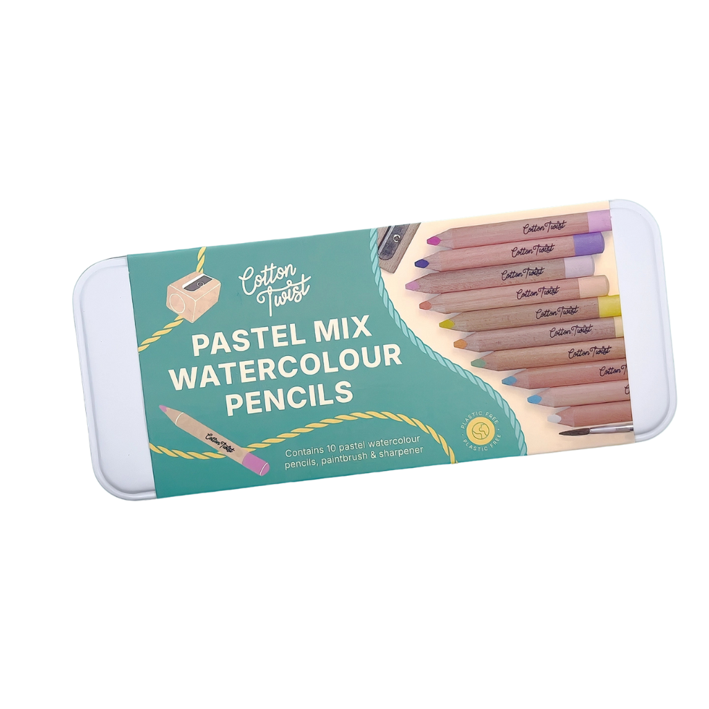 Cotton Twist Jumbo Watercolour Pencil Set, Pastel Mix