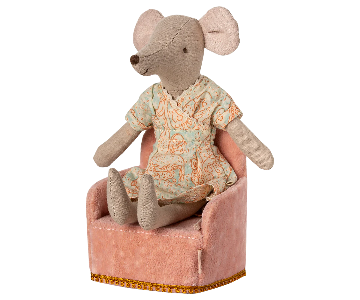 Maileg Armchair for Mouse, Rose
