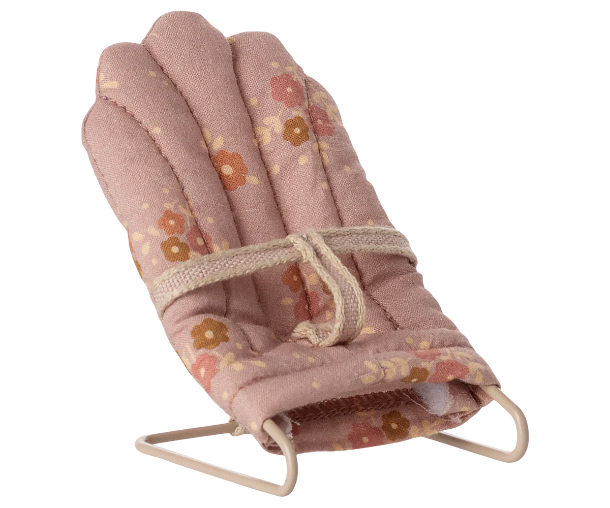 Maileg Bouncer for baby mouse, Rose