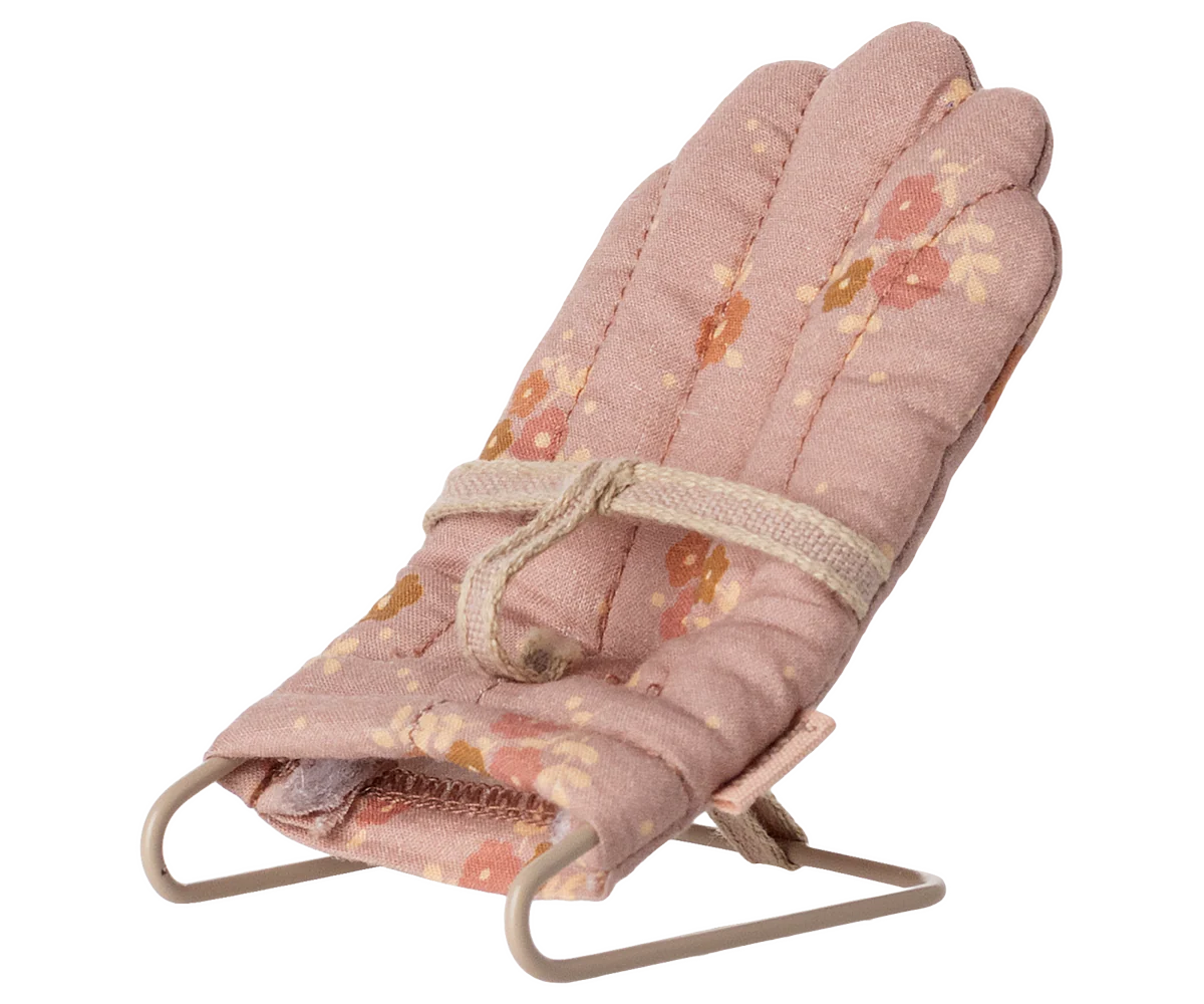 Maileg Bouncer for baby mouse, Rose