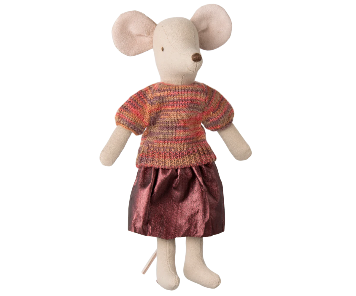 Maileg Red Sweater and Skirt for Mum Mouse
