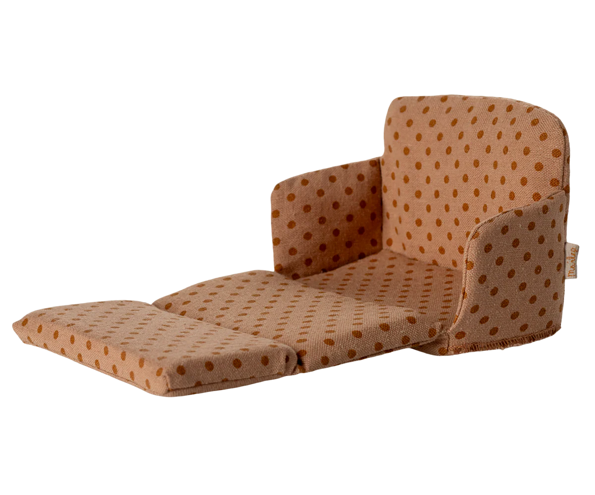 Maileg Sofa bed, Mouse - Dots unfolded