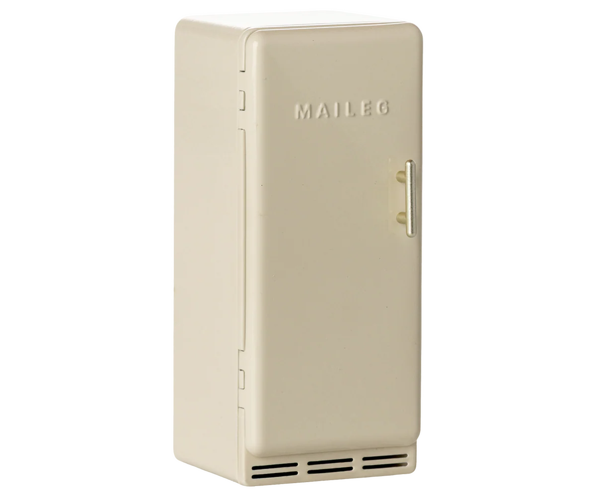Maileg metal fridge with food for small dolls houses