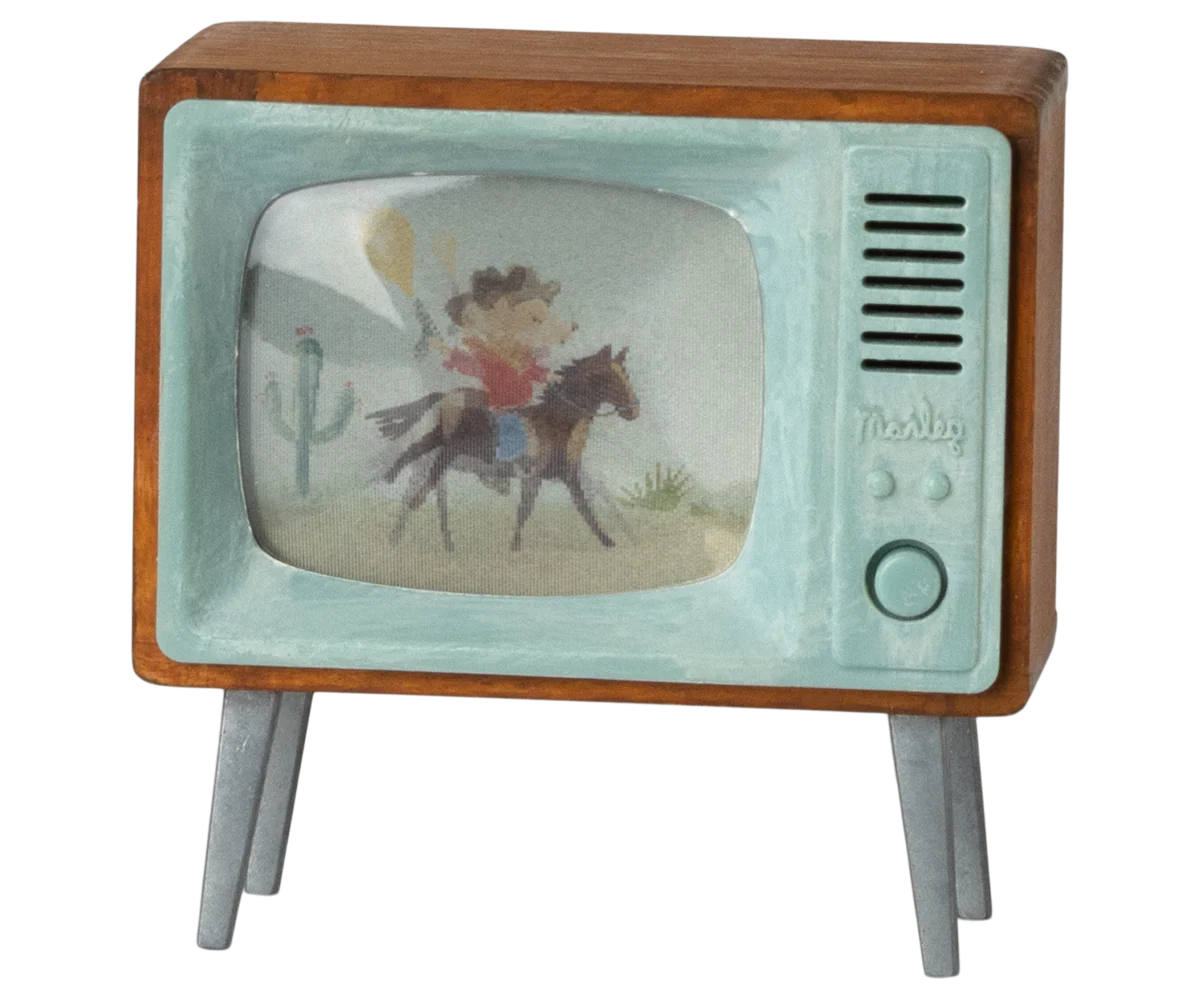 Maileg toy dolls house television