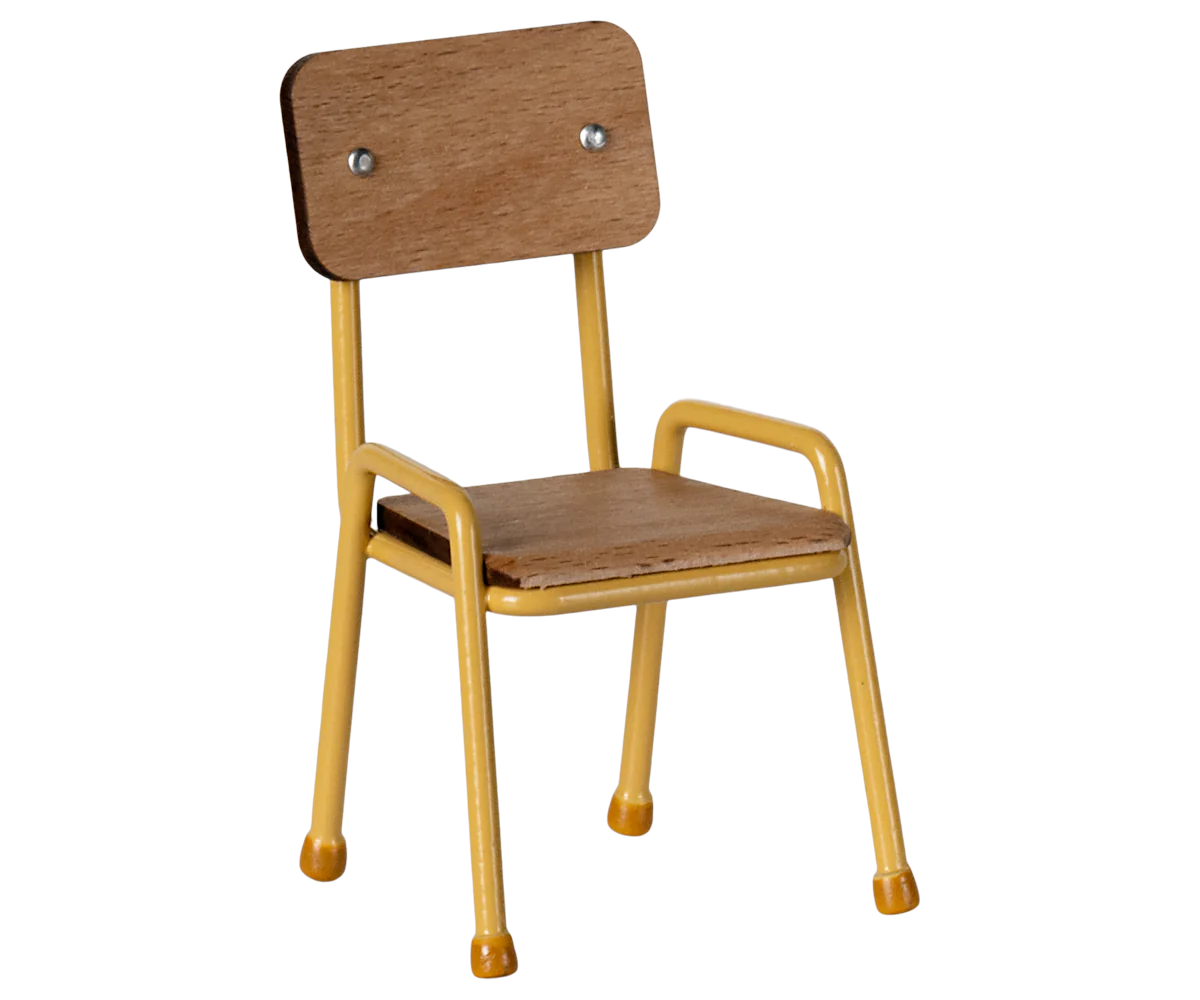Maileg yellow wooden chair