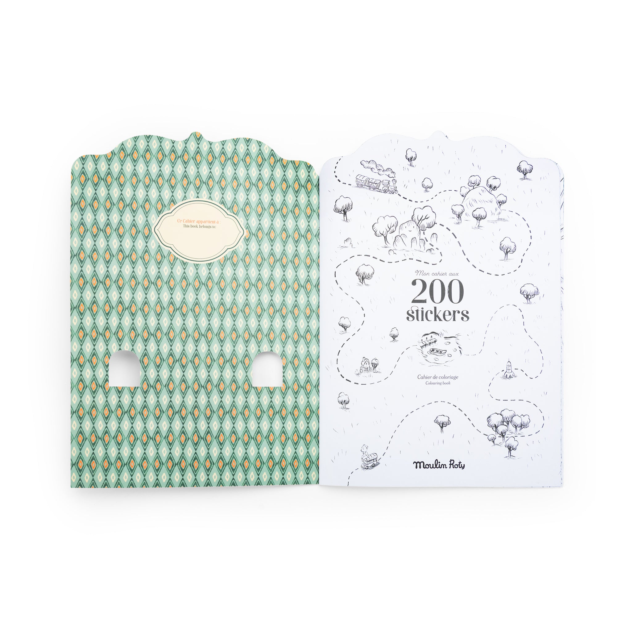 Moulin Roty Colouring book & stickers, La bande à Jojo