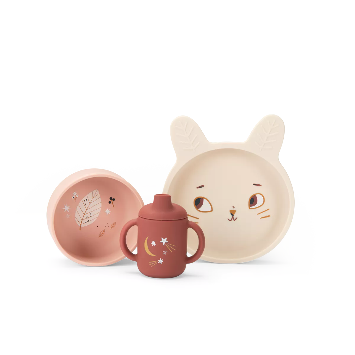 Moulin Roty Silicone Tableware Set, Apres La Pluie