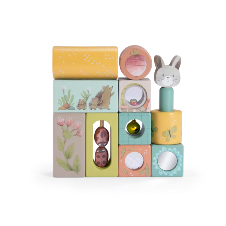 Moulin Roty Stack Up Wooden Activity Toy, Trois Petits Lapins