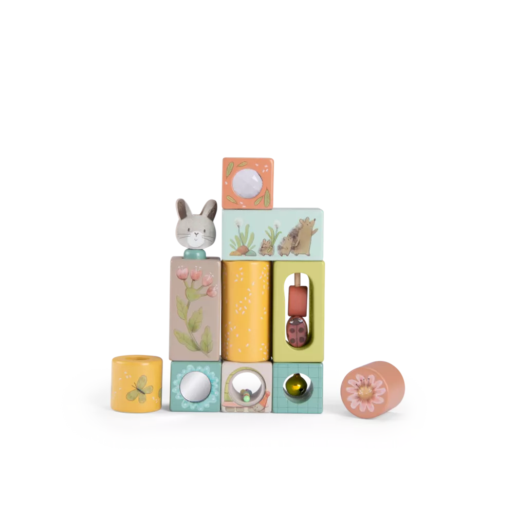 Moulin Roty Stack Up Wooden Activity Toy, Trois Petits Lapins