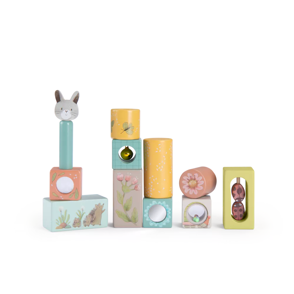 Moulin Roty Stack Up Wooden Activity Toy, Trois Petits Lapins