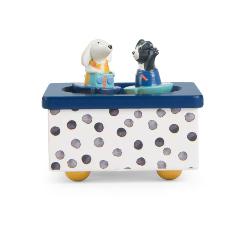 Moulin Roty  musical box puce and pilou