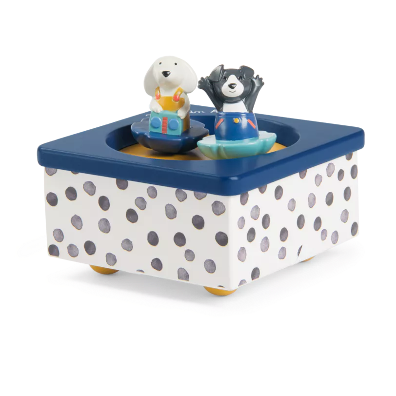 Moulin Roty puce and pilou musical box