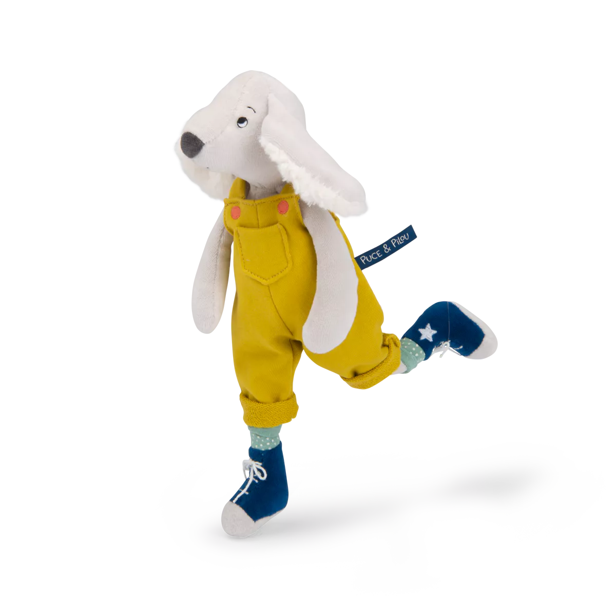 plush toy dog in clothes