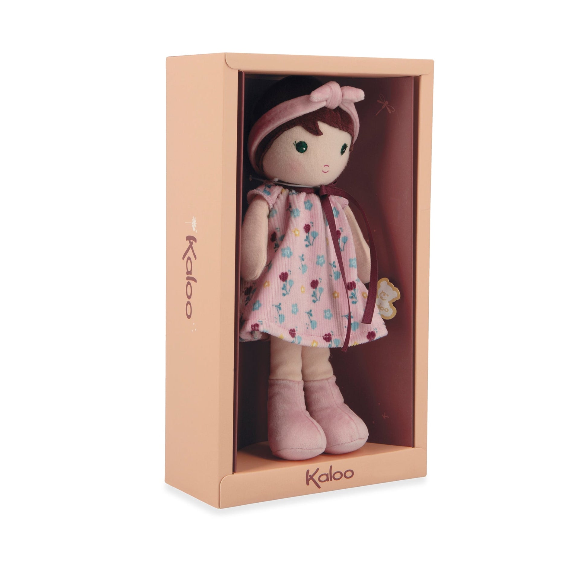 Plush toy in a Kaloo box on a white background