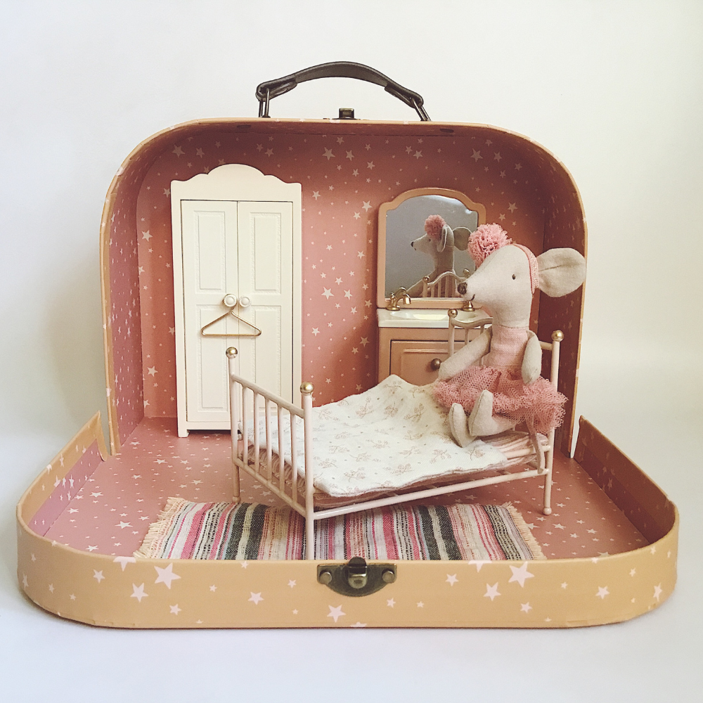 Maileg Little Ballerina Bedroom in a suitcase