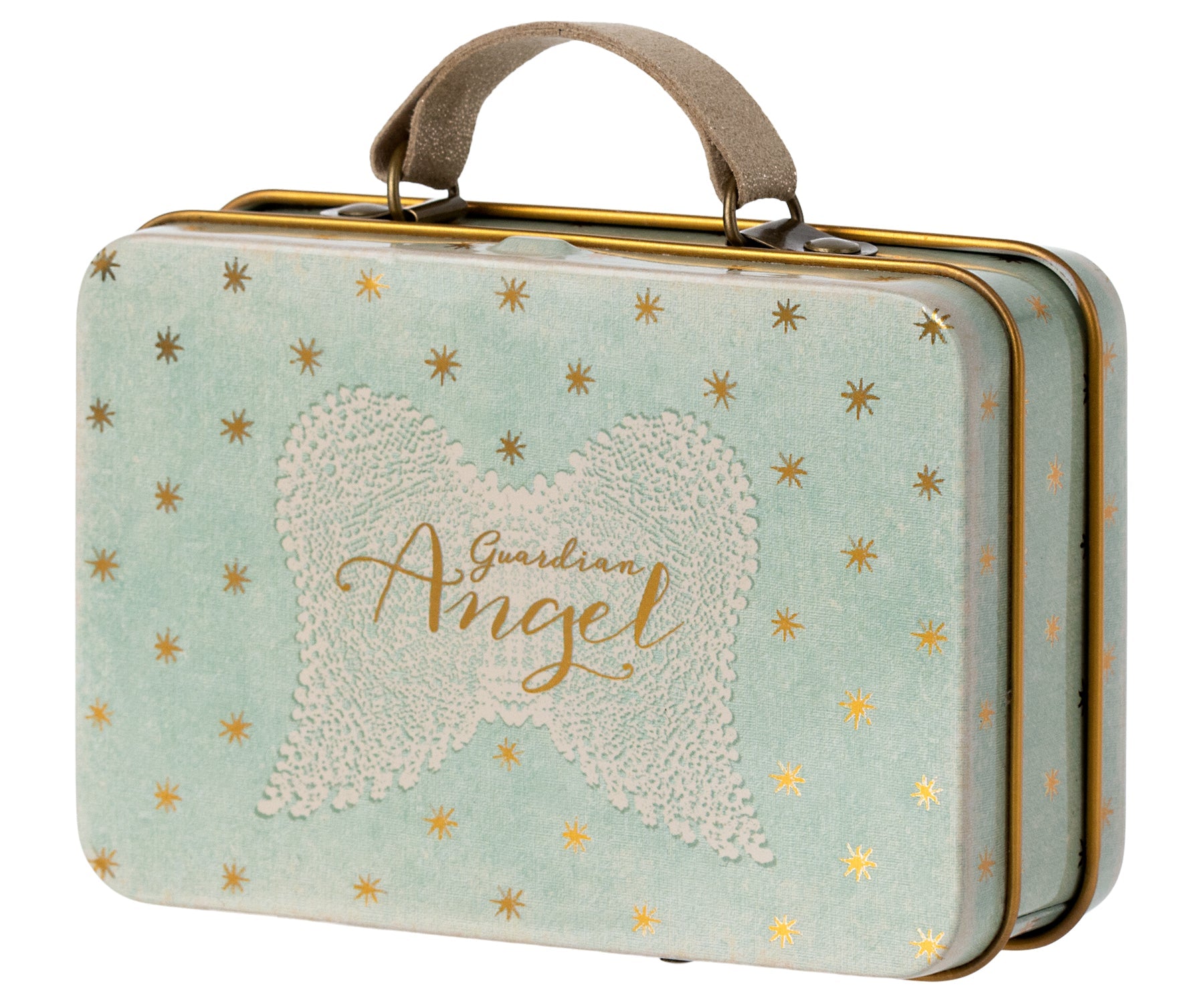 Maileg Angel Mouse in a suitcase