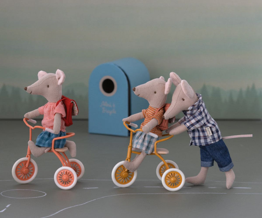 Maileg tricycles and tricycle mice