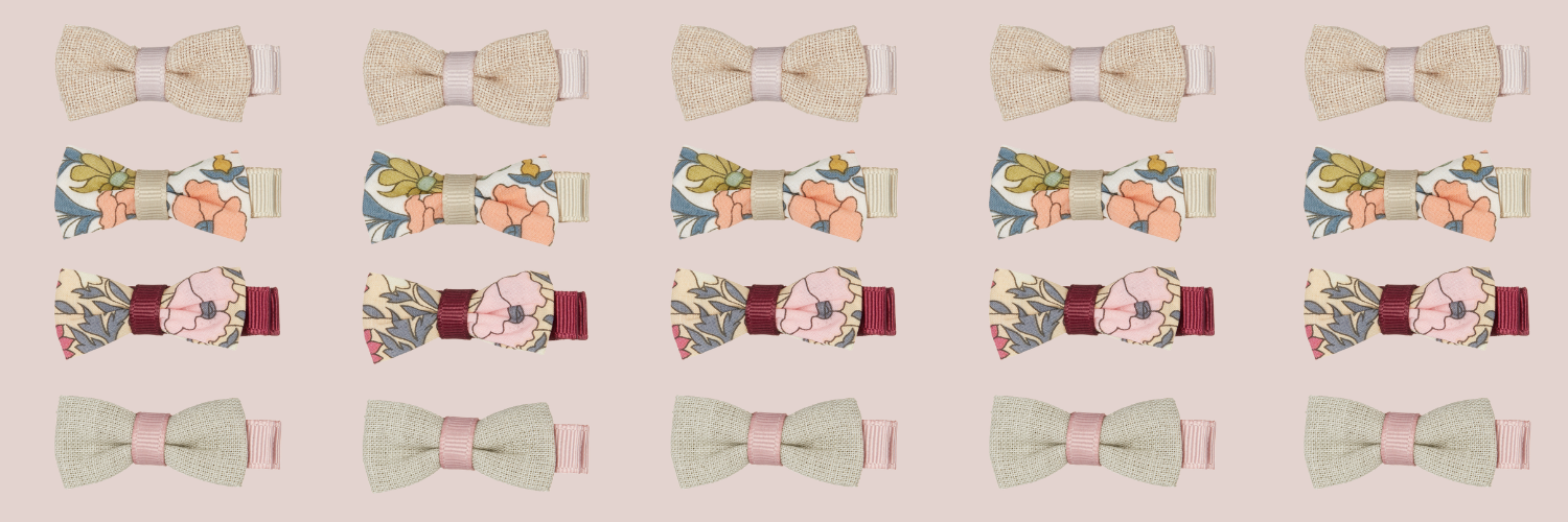 A row of Mimi and Lula bow hair clips