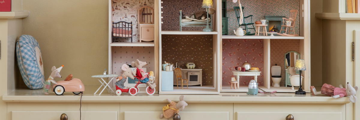 Maileg mice, furniture and dolls house