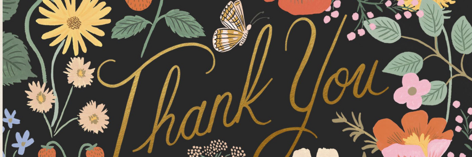 Rifle Paper Co thank you card