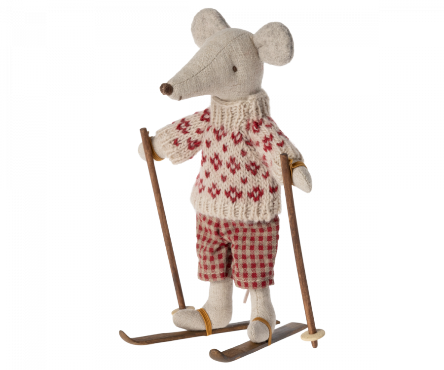 Maileg Ski and Ski Poles for Mum & Dad Mice