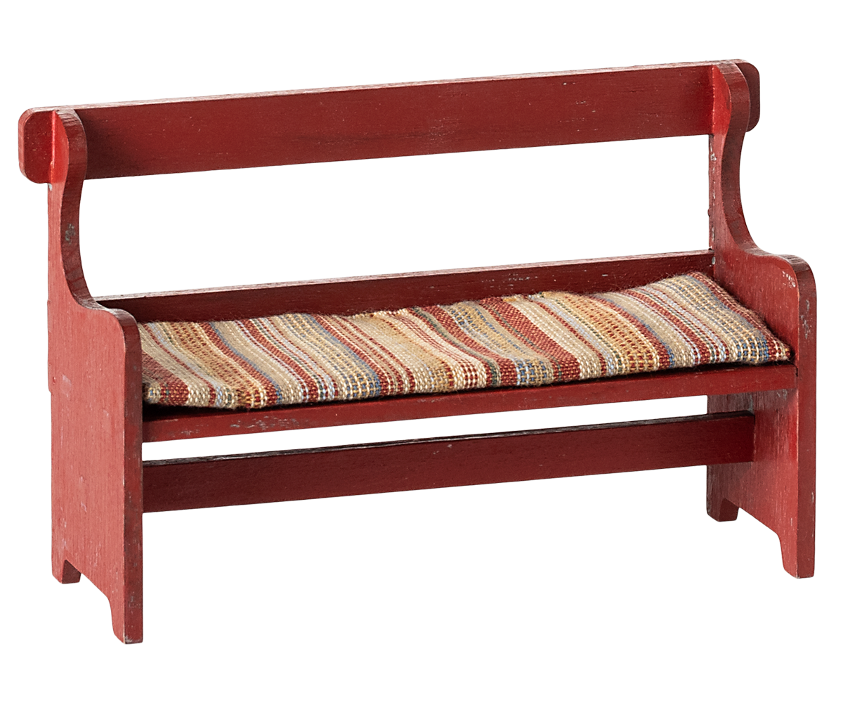 Maileg Bench for Mouse, Red