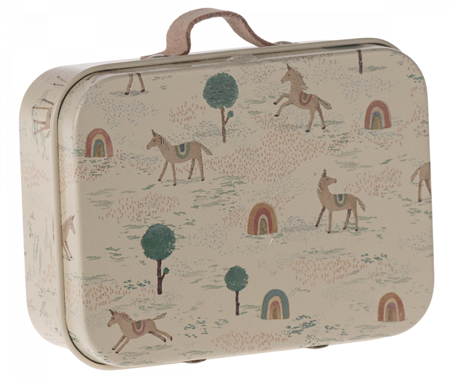 Maileg Small Metal Suitcase, Unicorns & Rainbows