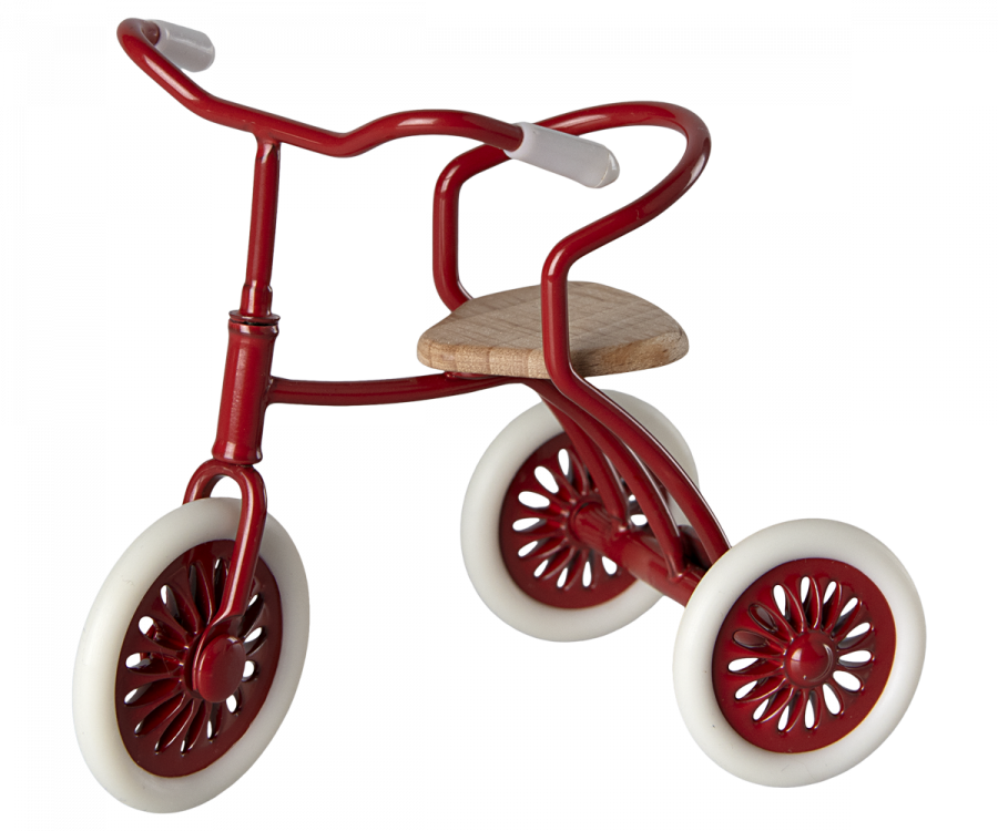 Maileg Tricycle and Garage Box, Red