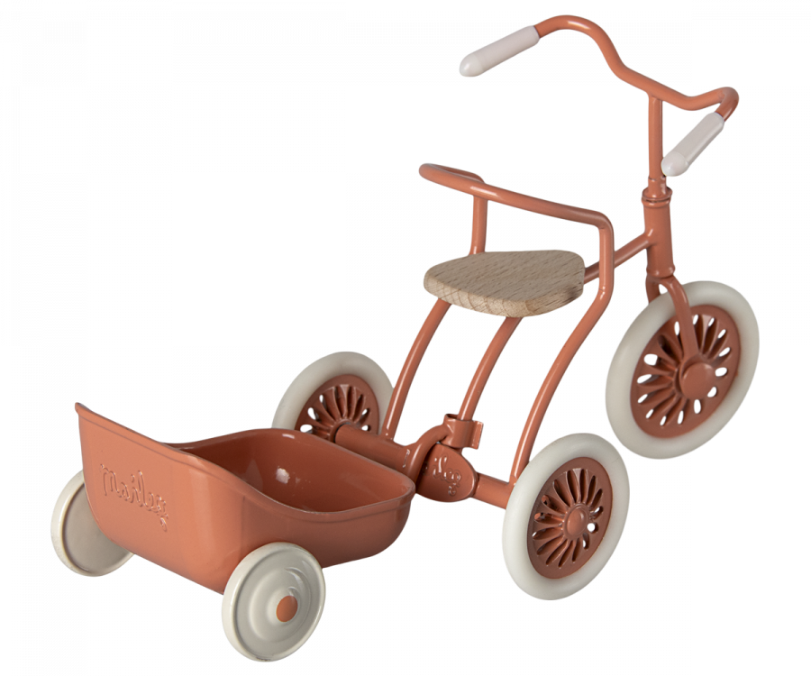 Maileg Tricycle Trailer, Coral