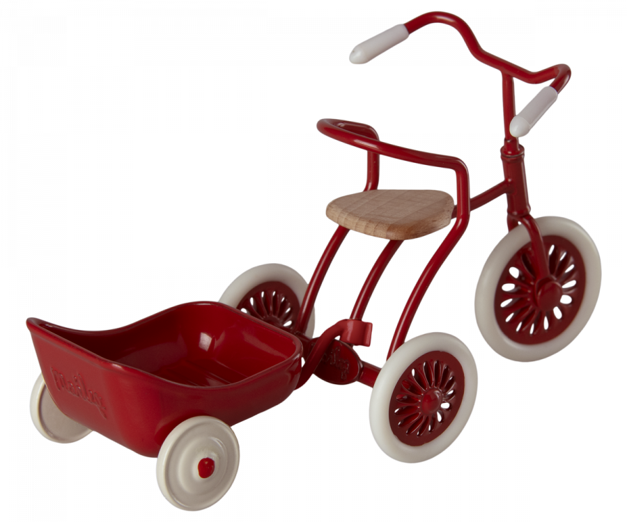 Maileg Tricycle Trailer, Red *