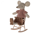 Maileg Rocking Chair for Mice, Dark Powder