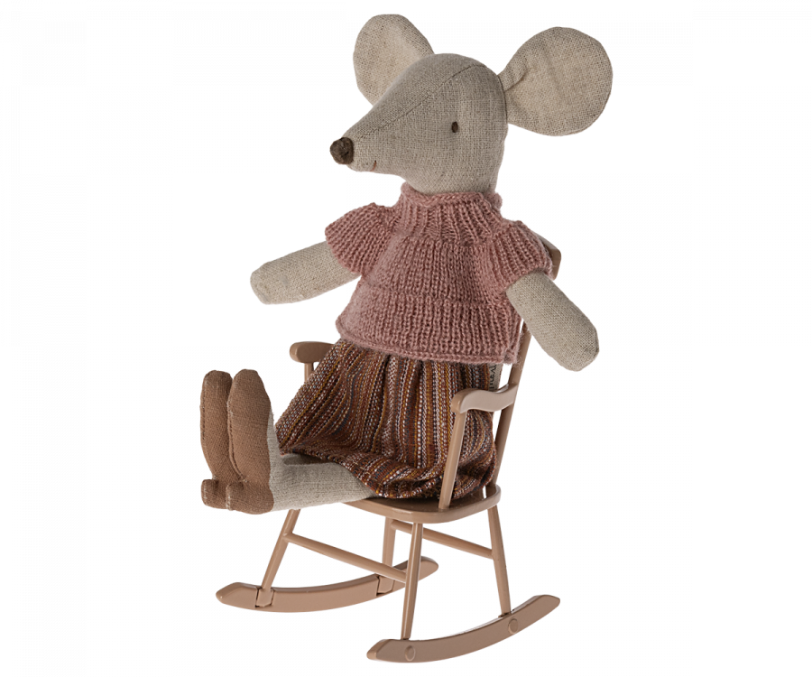 Maileg Rocking Chair for Mice, Dark Powder