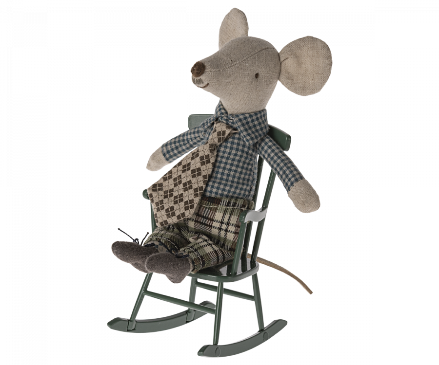 Maileg Rocking Chair for Mice, Dark Green