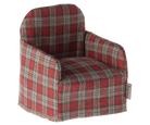 Maileg Armchair for Mouse, Tartan Red Check