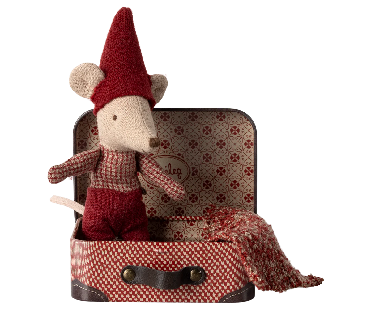 Maileg Christmas Mouse, Baby in a Suitcase