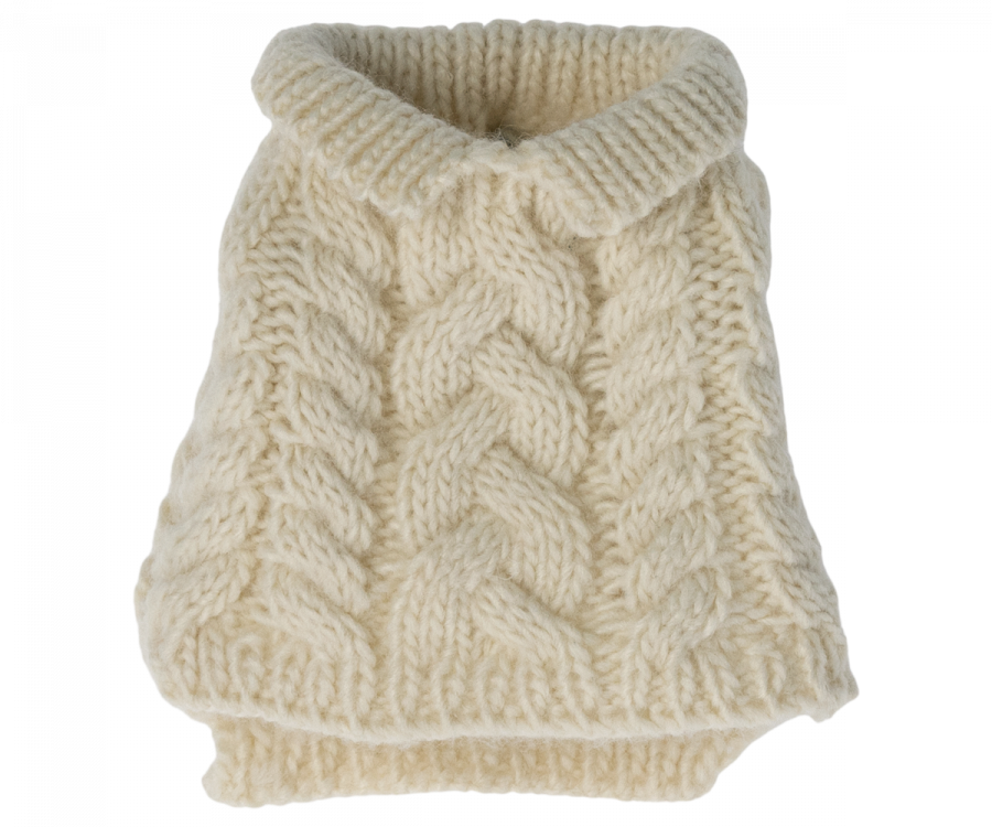 Maileg Sweater for Puppy, Off White