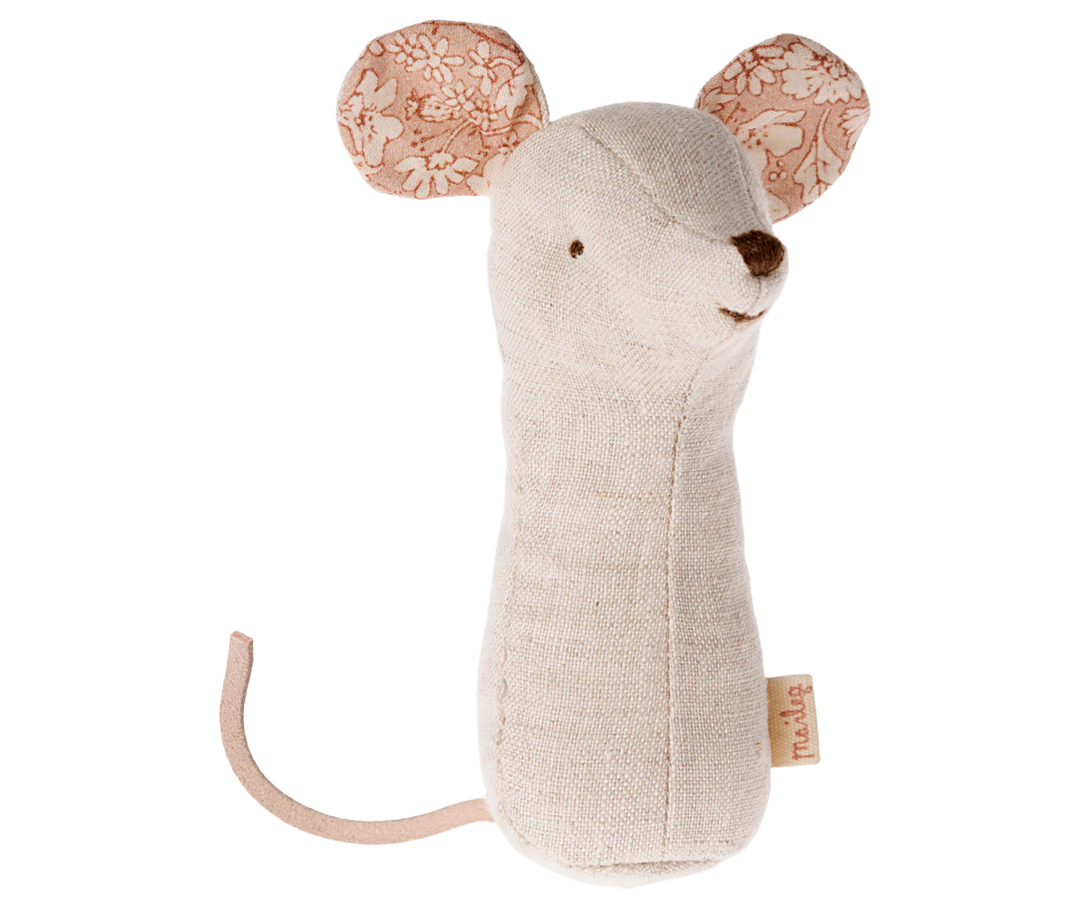 Maileg Lullaby Friend Mouse Rattle Yoyo Flo