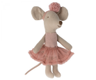 Maileg Little Sister Ballerina Mouse, Rose