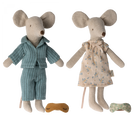 Maileg Mum and Dad mice in a Cigar Box