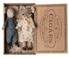 Maileg Grandparent Mice in a Cigar Box