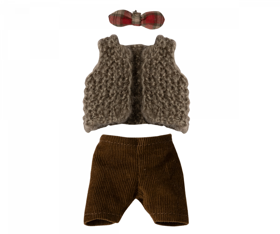 Maileg Vest, Pants and Bow Tie for Grandpa Mouse