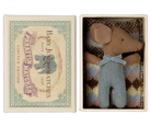 Maileg Sleepy Wakey Baby mouse in a matchbox, Blue