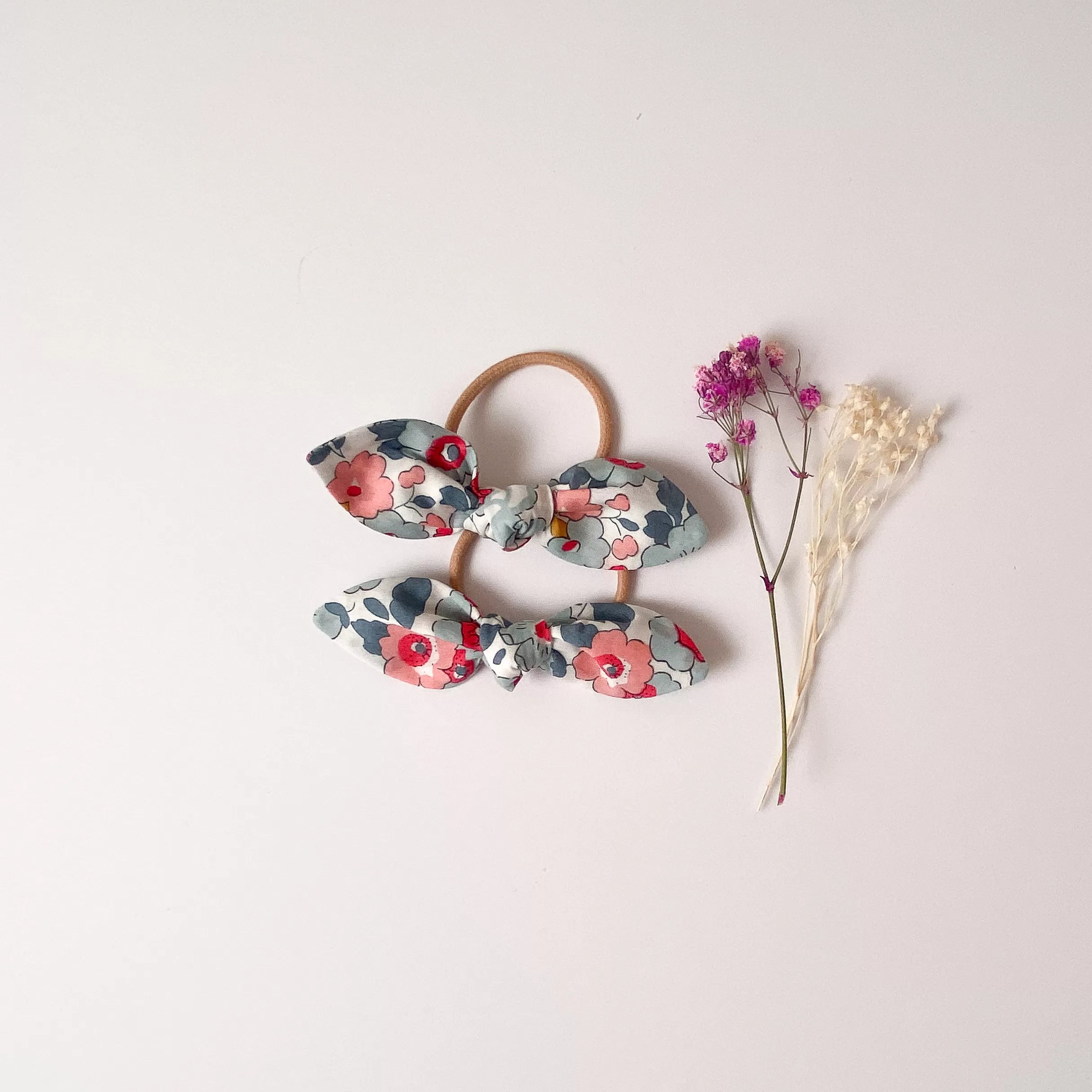 Runaround Retro Bunny Hair Ties, Liberty Betsy Blue