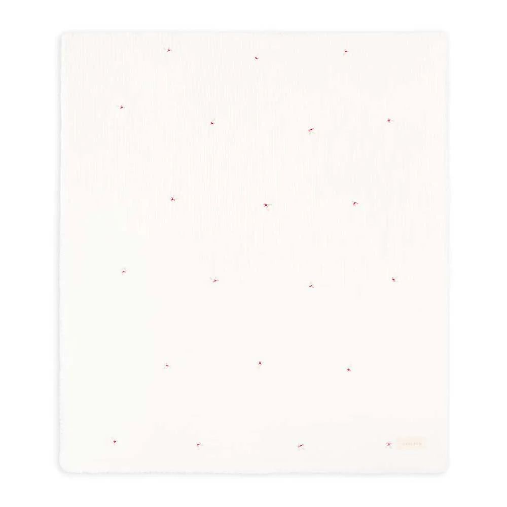 Avery Row Embroidered Muslin Blanket, Anemone 
