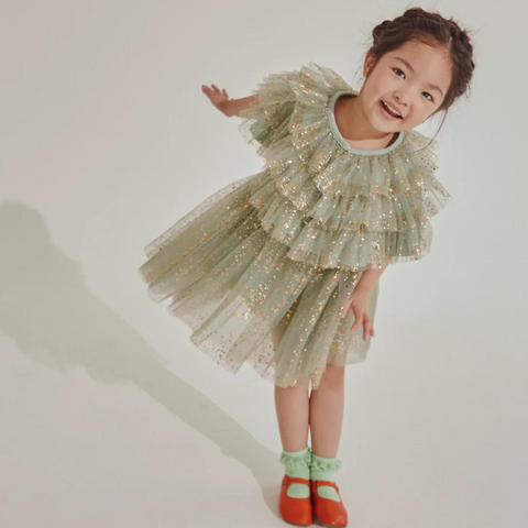 Bob & Blossom Green Sparkle Dress main image 1